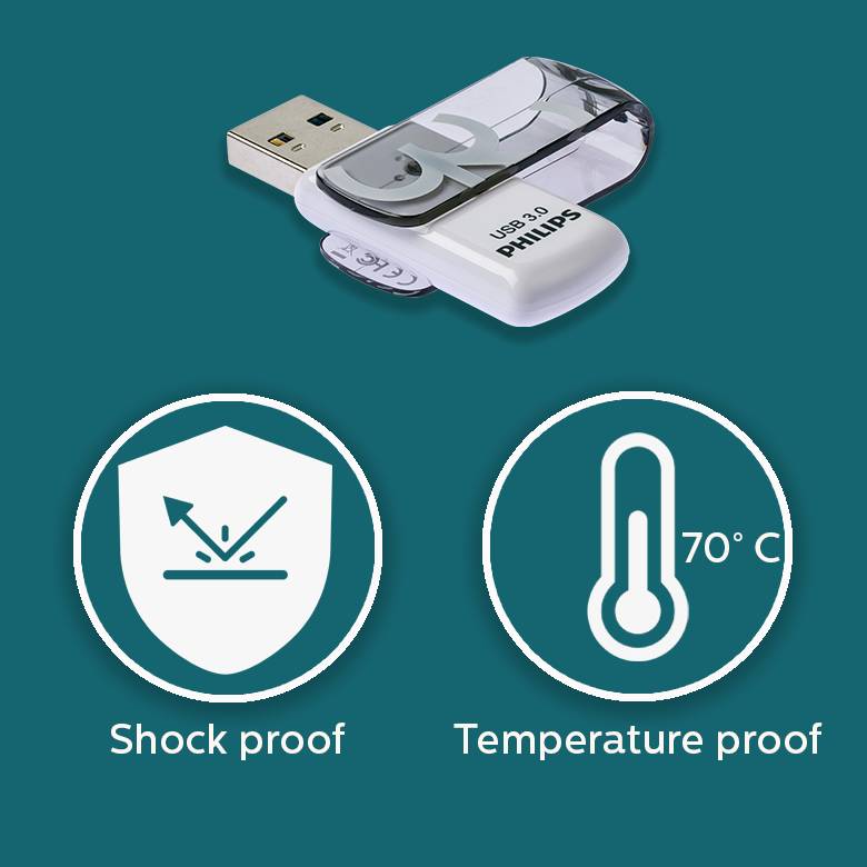 Philips USB-stick 32GB Vivid - USB 3, Shadow Grey, 2-pack-3