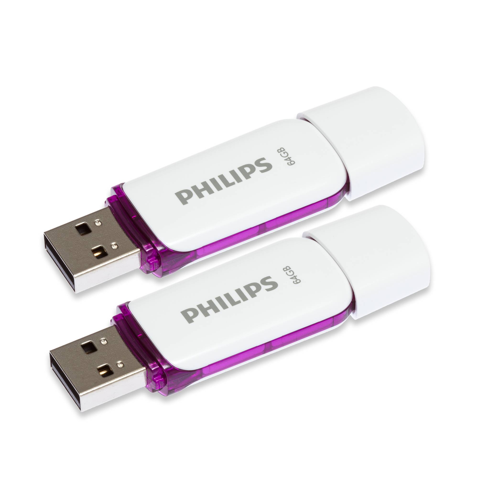 Philips USB-stick 64GB Snow - USB 2, Magic Purple, 2-pack-0