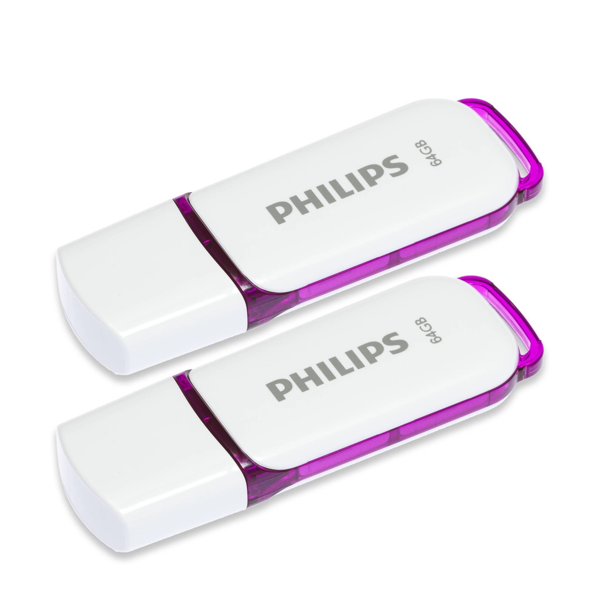 Philips USB-stick 64GB Snow - USB 2, Magic Purple, 2-pack-1