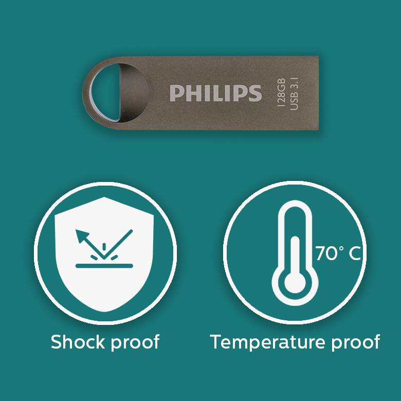 Philips USB-stick 128GB Moon - USB 3.1, Space Grey-2