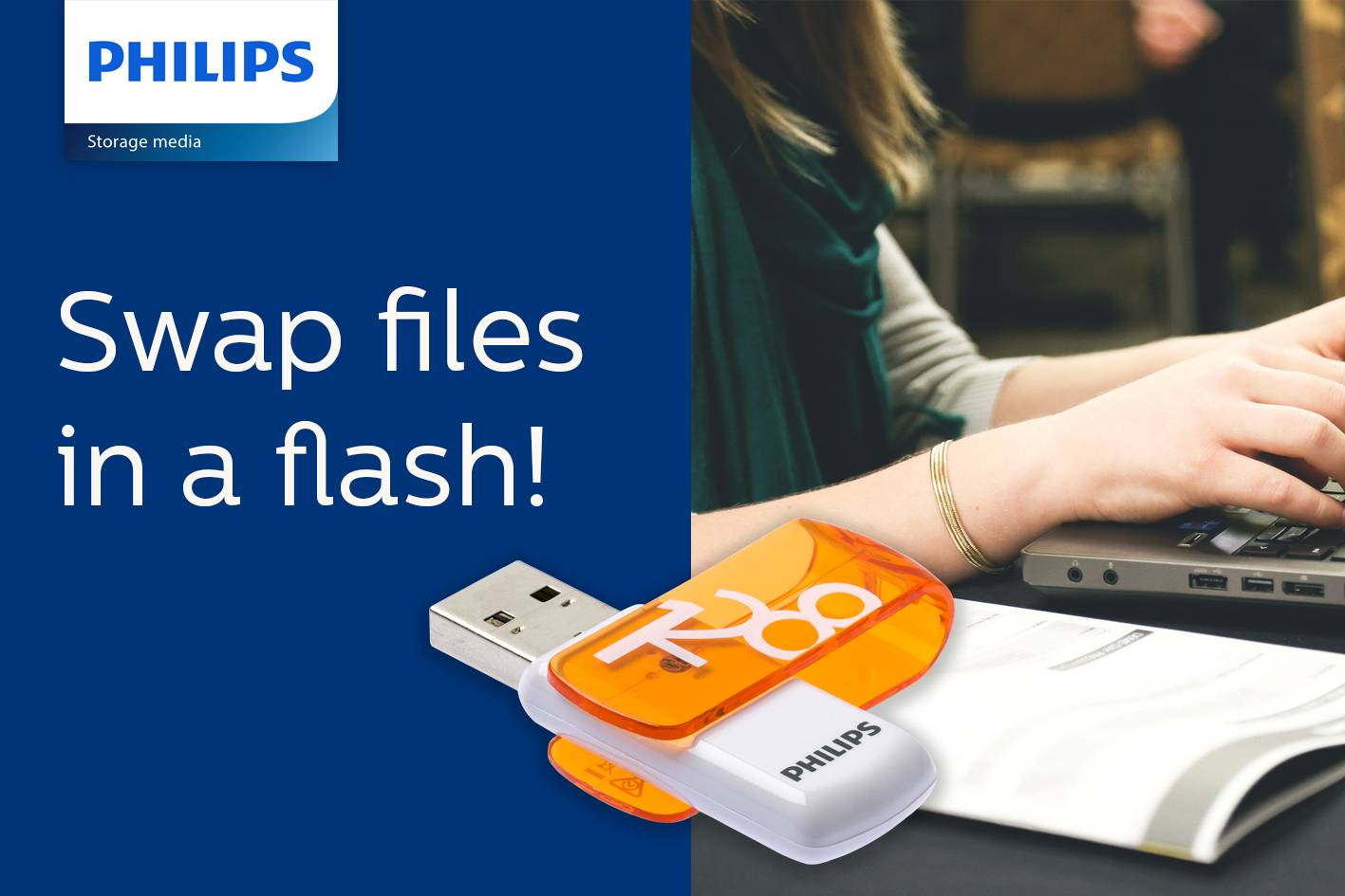 Philips USB-stick 128GB Vivid - USB 2, Sunrise Orange-0