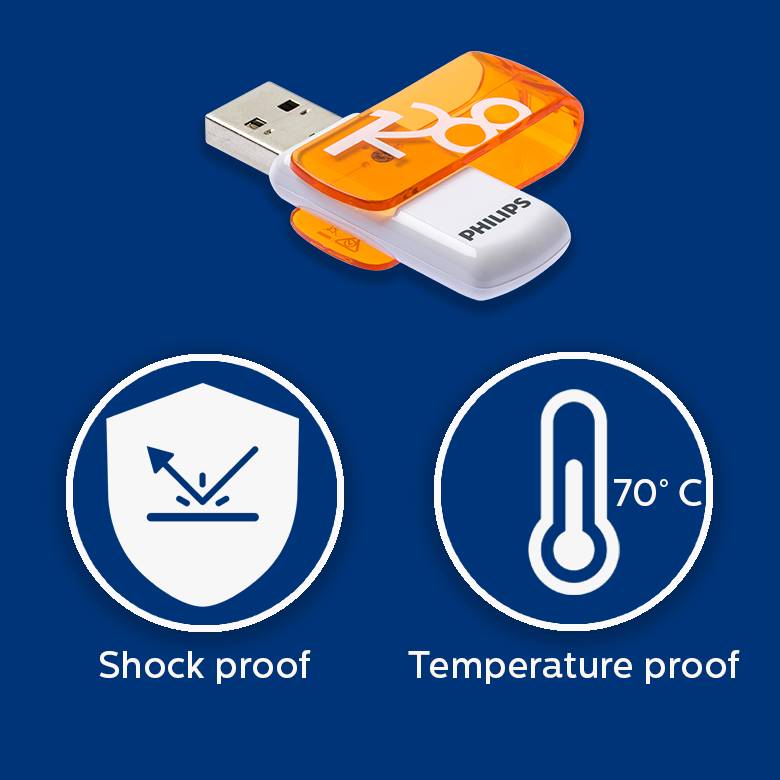 Philips USB-stick 128GB Vivid - USB 2, Sunrise Orange-2