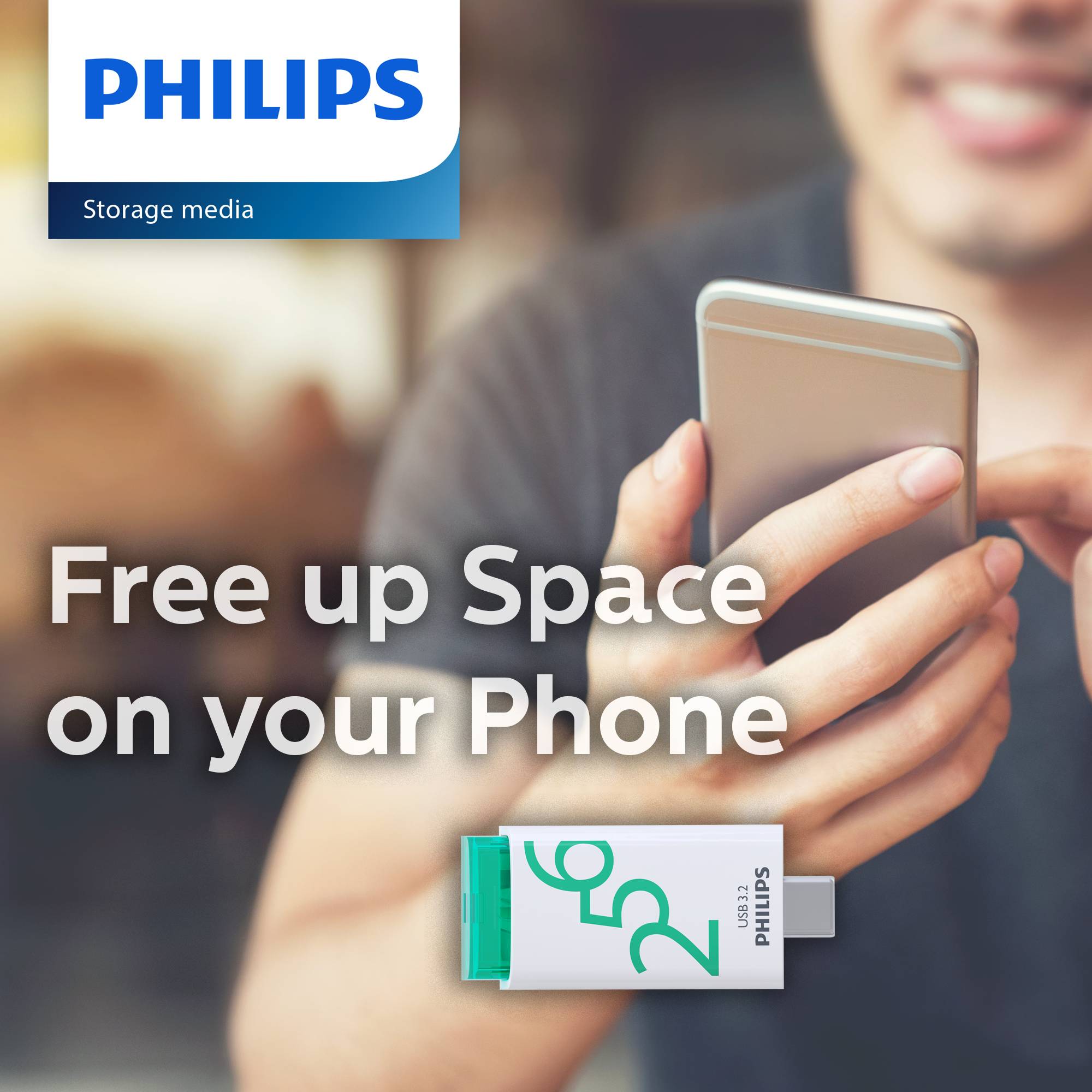 Philips USB-stick 256GB Click - USB 3.2, Spring Green-4