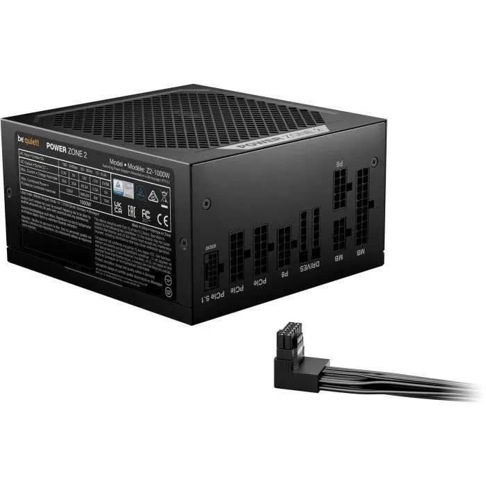 BE QUIET PC-voeding - WEES STIL - VERMOGENSZONE 2 - 1000 W - 80 Plus Platinum gecertificeerd - Modulair-1