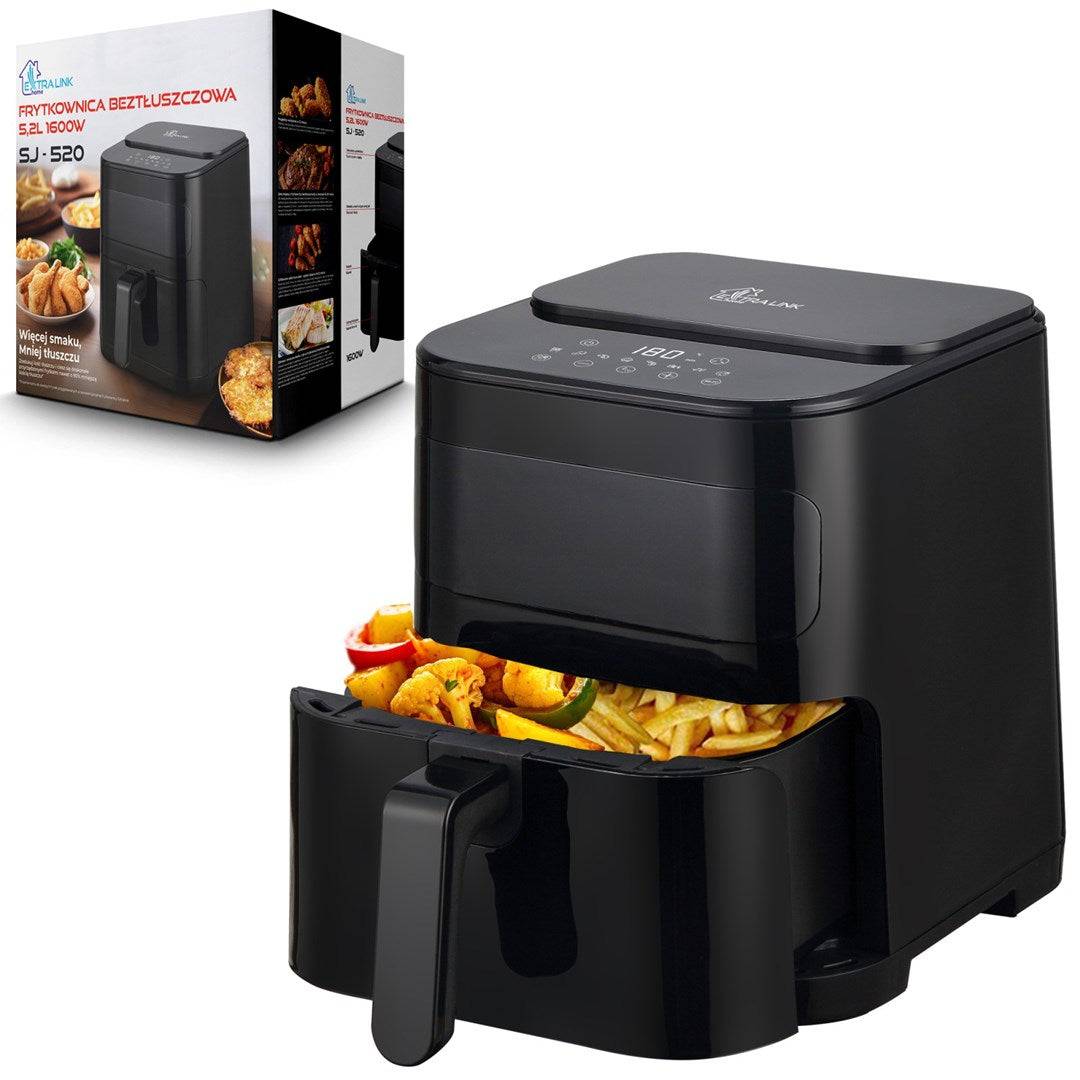 Extralink Heteluchtfriteuse 5,2 L 1600 W 290 mm x 375 mm x 341 mm Model EX.34512-0