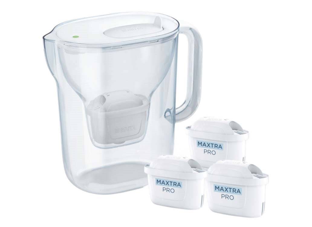 BRITA Style Essential + 3 Maxtra Pro PP Filterkan 2,4 L Watertank 1,4 L Gefilterd 1059267-0