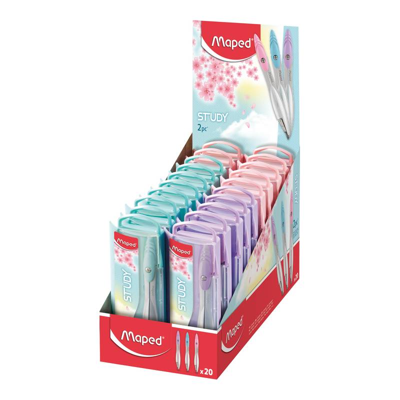 Passer Maped Study 2-delig display á 20st pastel-0