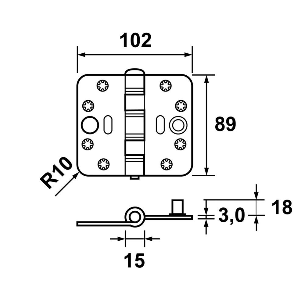 AXA Scharnier Smart-Easyfix 89X102 /3Mm /Skg***/Gemont.-1