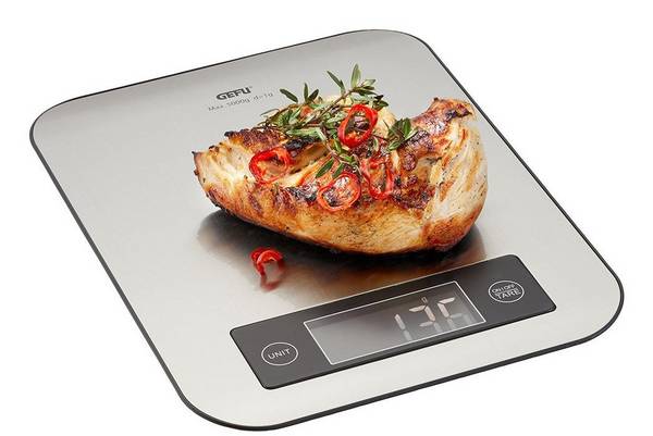 GEFU Elektronische Keukenweegschaal G-21930,5 kg Capaciteit, RVS