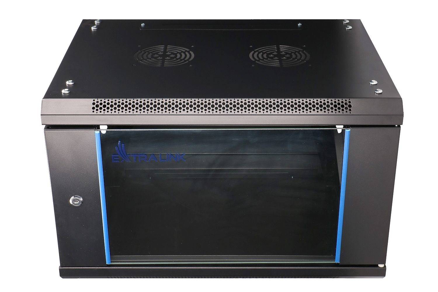 Extralink Rackmount Kast 6U 600 x 600 Zwart Wandgemonteerd-0