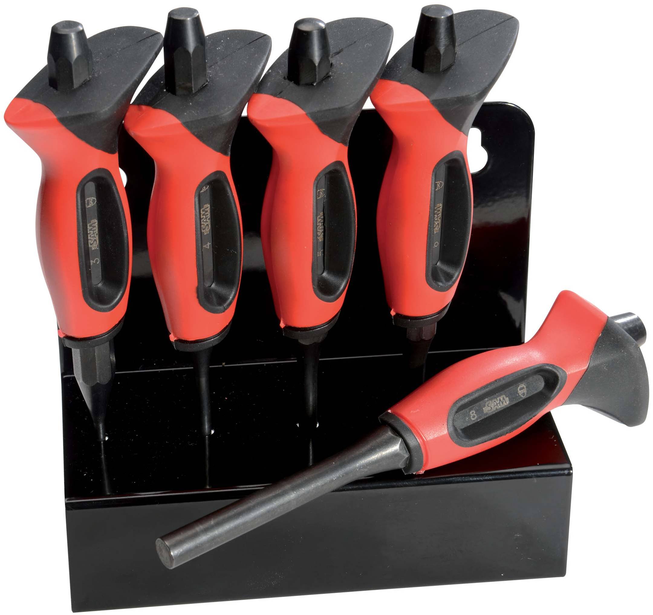 SAM Pendrijver set achthoekig staal chroom-vanadium met ergonomisch handvat-0