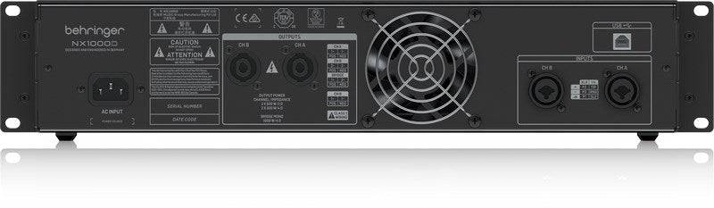 Behringer NX1000D Audio Amplifier 2 x 500W 2 Ohm, 2 x 300W 4 Ohm, DSP-2
