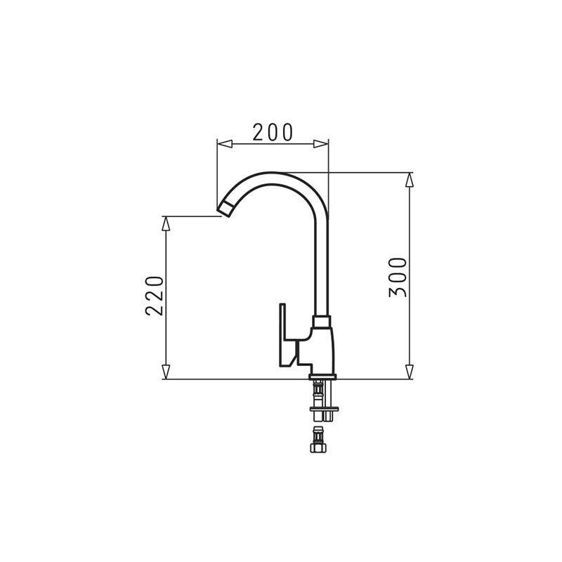 Pyramis Bello Duo Keukenmengkraan Graniet Zilver/Zwart Gestippeld-0