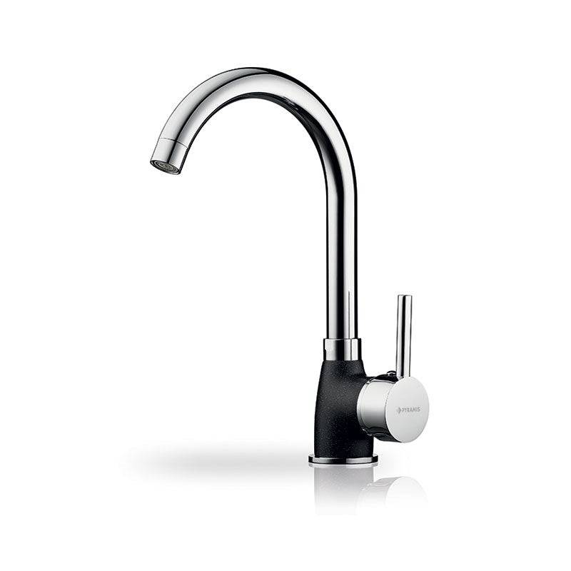 Pyramis Bello Duo Keukenmengkraan Graniet Zilver/Zwart Gestippeld-1