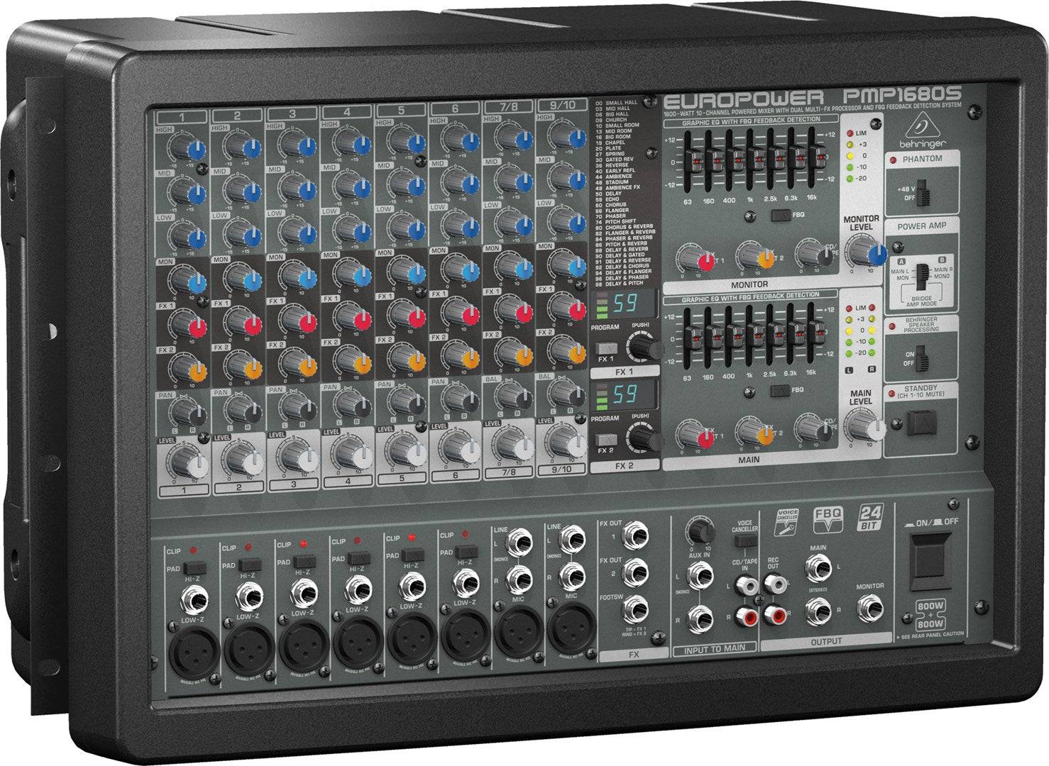 Behringer PMP1680S Audio Mixer 10 Kanalen 10 - 200000 Hz Zwart-2
