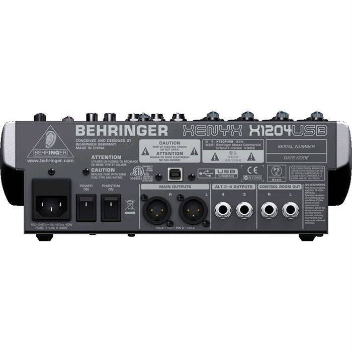 Behringer Xenyx X1204USB Mixer 12 Kanalen Grijs-3
