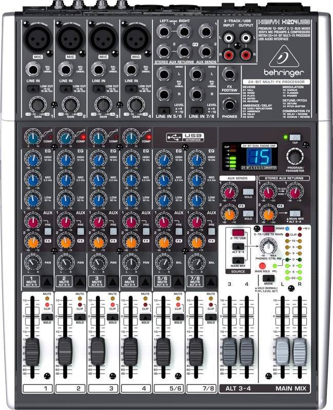 Behringer Xenyx X1204USB Mixer 12 Kanalen Grijs-4