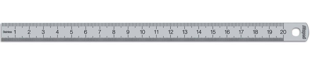 Maped 3154141182006 Maped - lat Staal, dubbele graduatie, 20 cm-0