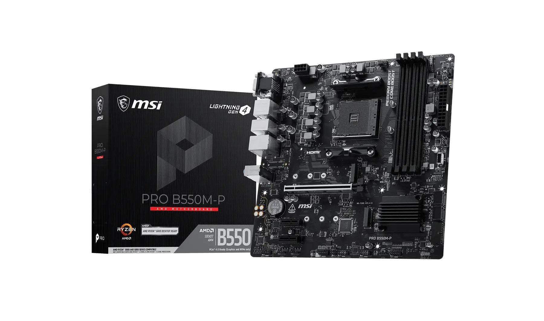 MSI PRO B550M-P Moederbord Socket AM4 micro ATX AMD B550-0