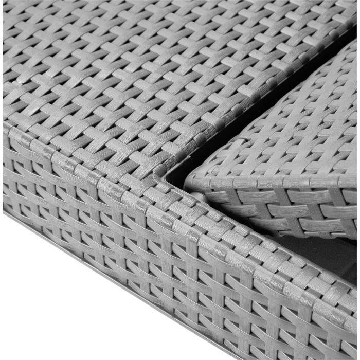 Allibert by KETER Ligstoel - Jaipur - Imitatie Wicker Kunststof - Grijs-4