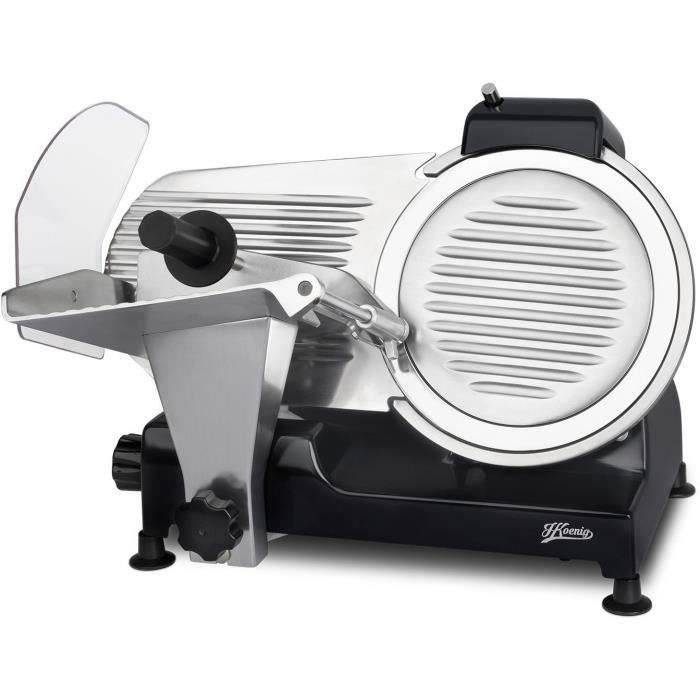 H.Koenig Vlees Snijmachine MSX252 - 250 mm Mes - 240 W - Dikte 0-12 mm-0