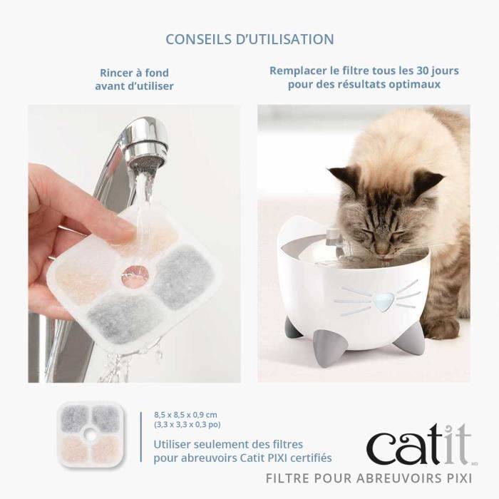 CATIT Waterfilters voor PIXI Fontein - 3 Stuks - Wit-3