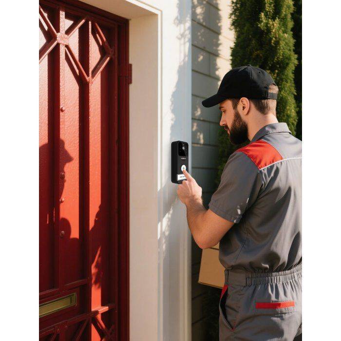 LINK2HOME Draadloze Video Deurbel - 3" LCD Scherm-4
