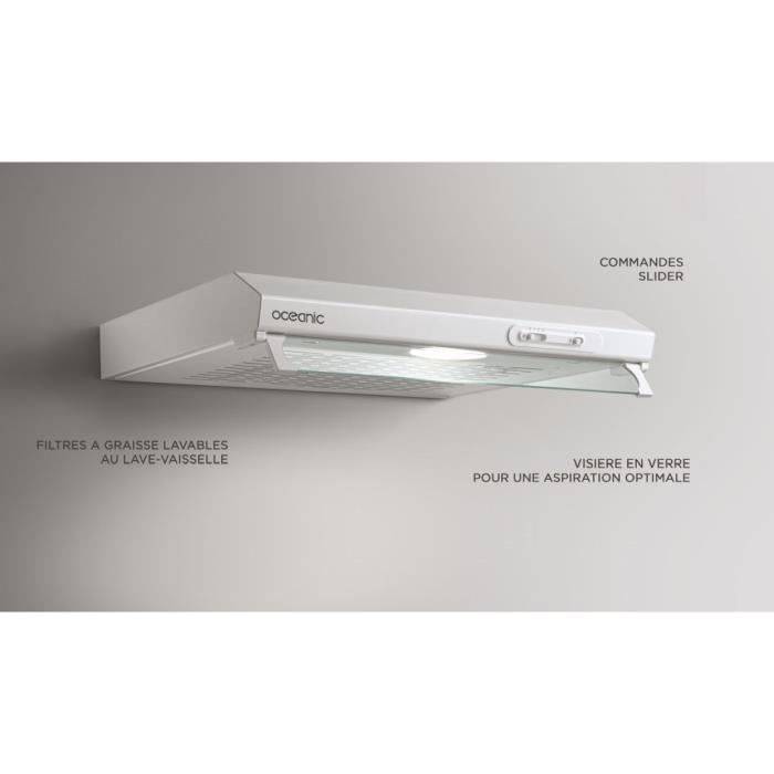OCEANIC Afzuigkap - 60 cm - Wit - OCEAHT205W-1