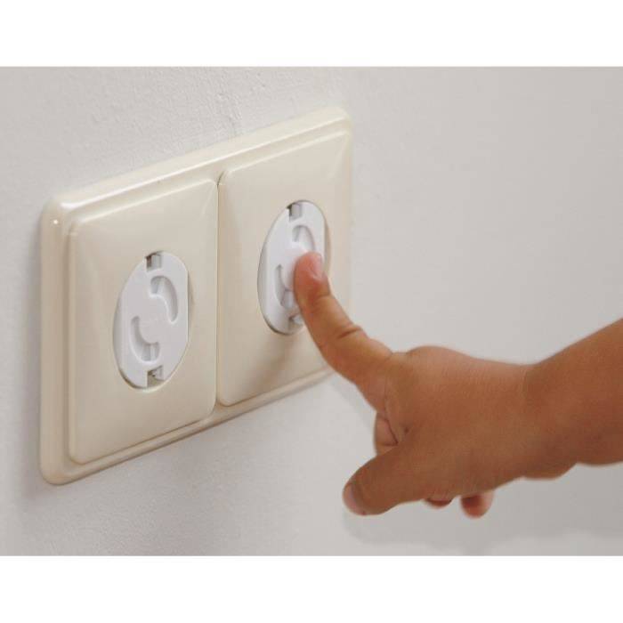 SAFETY 1ST Draaibare Stopcontactbeschermers - Set van 8 - Wit-1