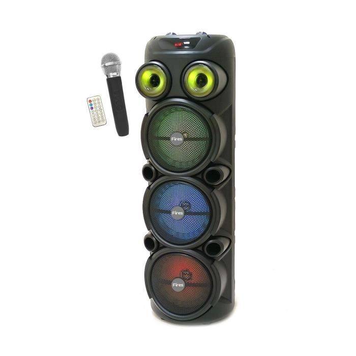 INOVALLEY Karaoke Speaker met Verlichting - KA129-XXL - Bluetooth V5.0 - 90 cm - 1000 W - Inclusief Draadloze Microfoon-0
