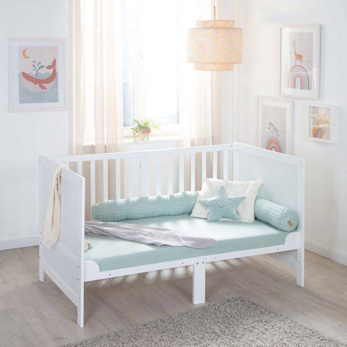 ROBA Convertible Babybed - 70 x 140 cm - EASY SLEEP - Wit Gelakt-2