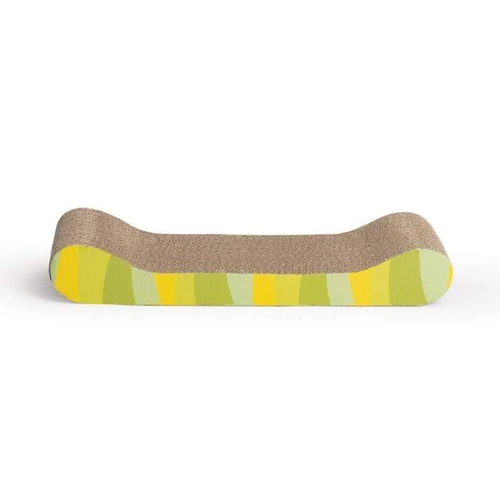 CATIT Golfkartonnen Krabpaal 49 x 22 x 75 cm Groene Zebra Print 49x22x75-1