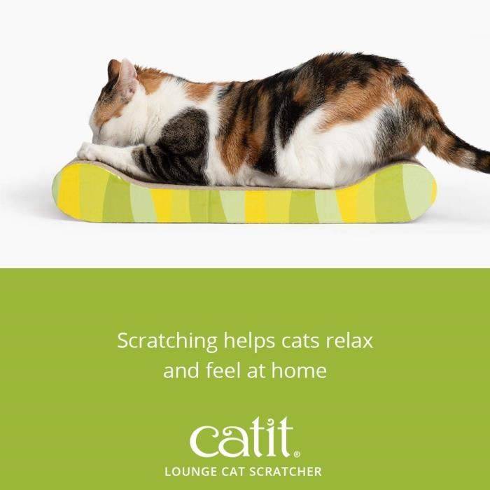 CATIT Golfkartonnen Krabpaal 49 x 22 x 75 cm Groene Zebra Print 49x22x75-3