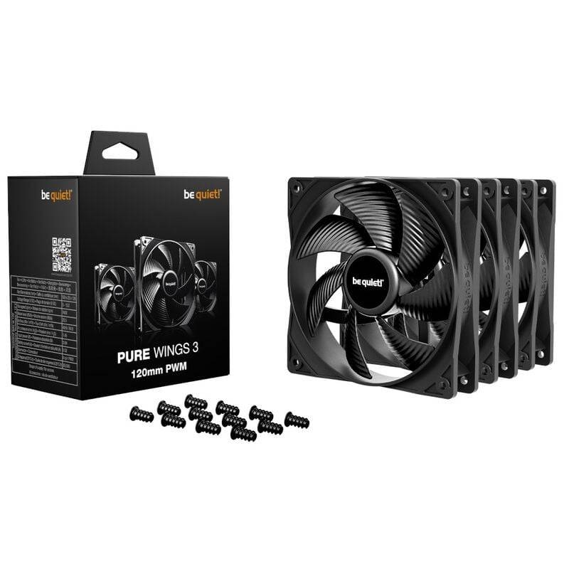 Be Quiet! PURE WINGS 3 120 mm PWM Case Fan 3-Pack (BL141)-0