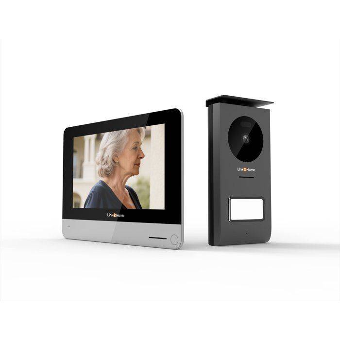 LINK2HOME WiFi Video Deurbel - 7" Touchscreen - 1080p Camera-0