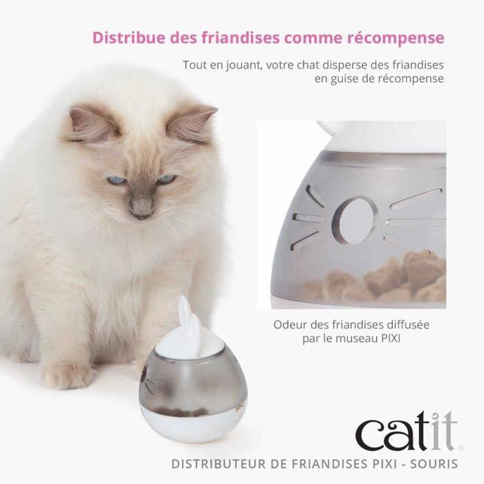 Catit PIXI Snoepdispenser - Muizenoortjes - Wit-2