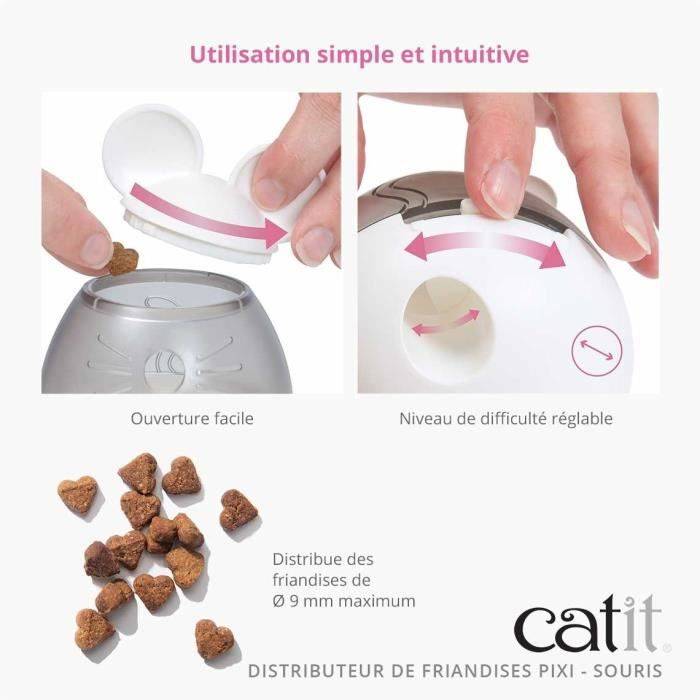 Catit PIXI Snoepdispenser - Muizenoortjes - Wit-3
