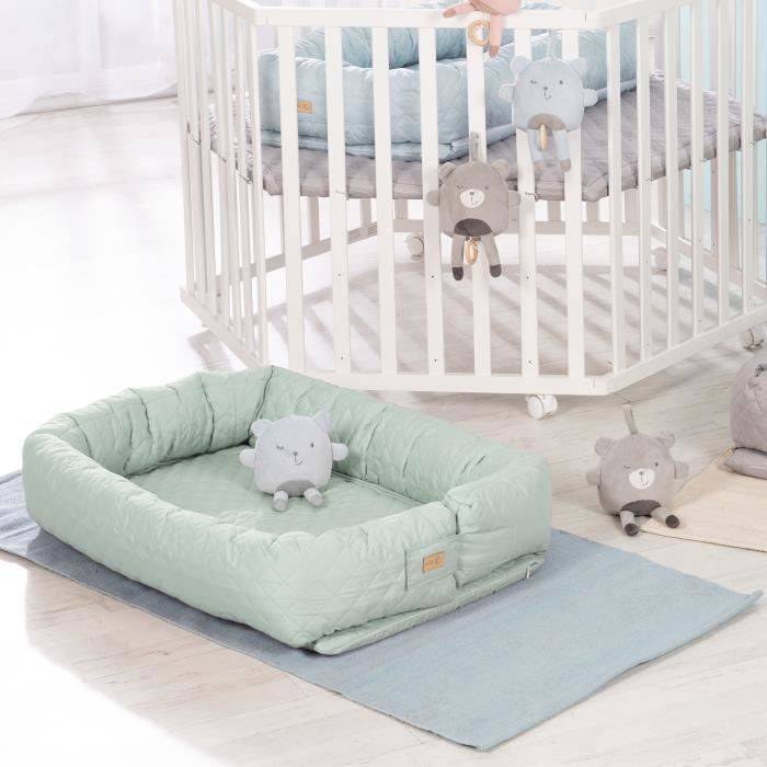 3-in-1 Baby Nest - ROBA - Reiswieg, bedomranding of verschoningsmat - Frosted Green-1