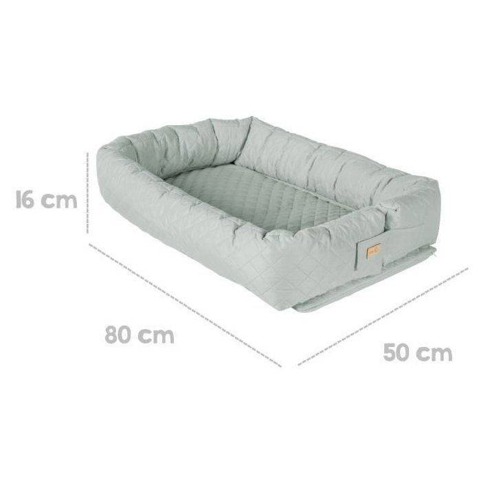 3-in-1 Baby Nest - ROBA - Reiswieg, bedomranding of verschoningsmat - Frosted Green-2