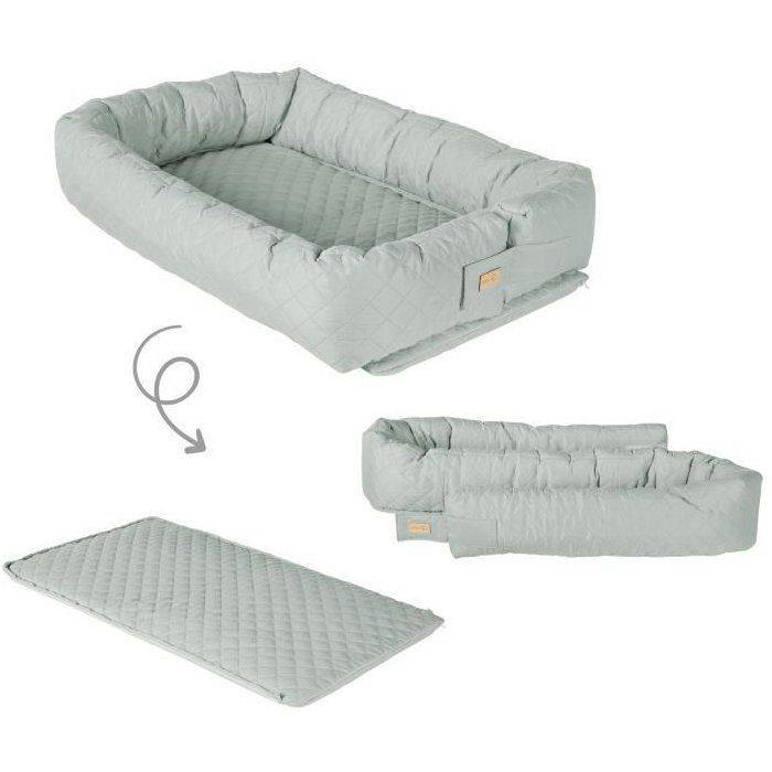 3-in-1 Baby Nest - ROBA - Reiswieg, bedomranding of verschoningsmat - Frosted Green-3