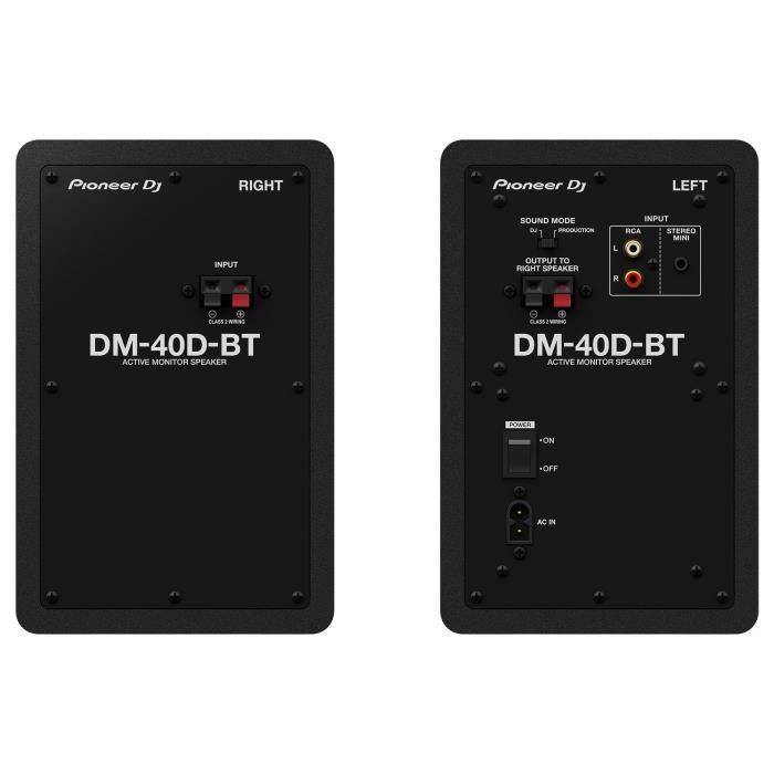 PIONEER DJ Paar DM-40D-BT Monitoren - Bluetooth - Bass Reflex - 2x19W - Zwart-2