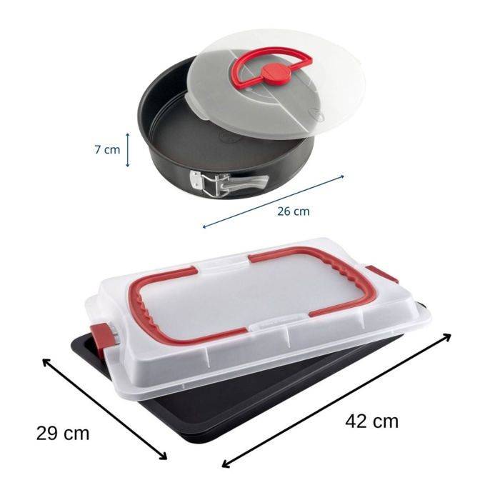 Dr. Oetker Bakplaat met Deksel en Springvorm - Bake and Go - 42 x 29 cm-2