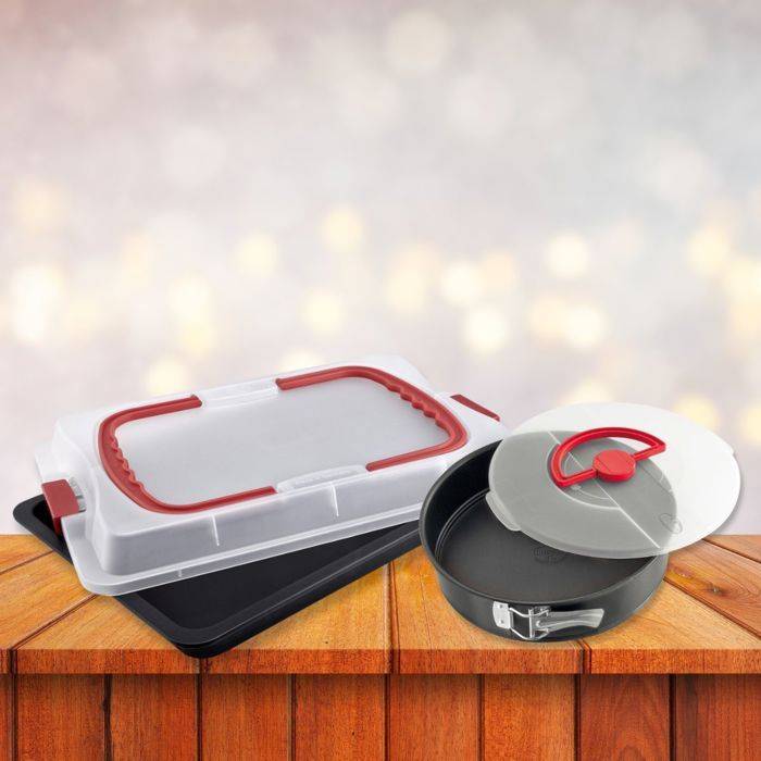 Dr. Oetker Bakplaat met Deksel en Springvorm - Bake and Go - 42 x 29 cm-3