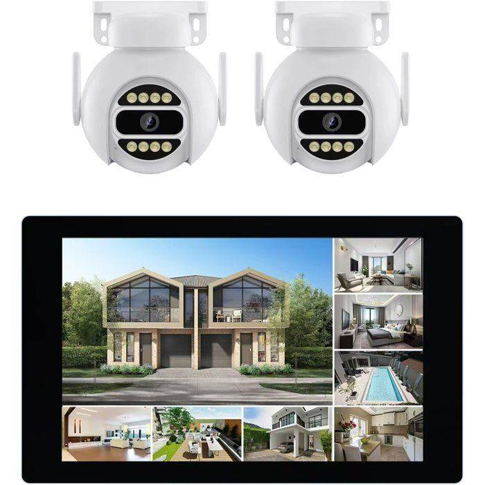 LINK2HOME 2-Camera Motorized Kit - HD, 10,1" Touchscreen, 3MP, Nachtzicht, IP66-0