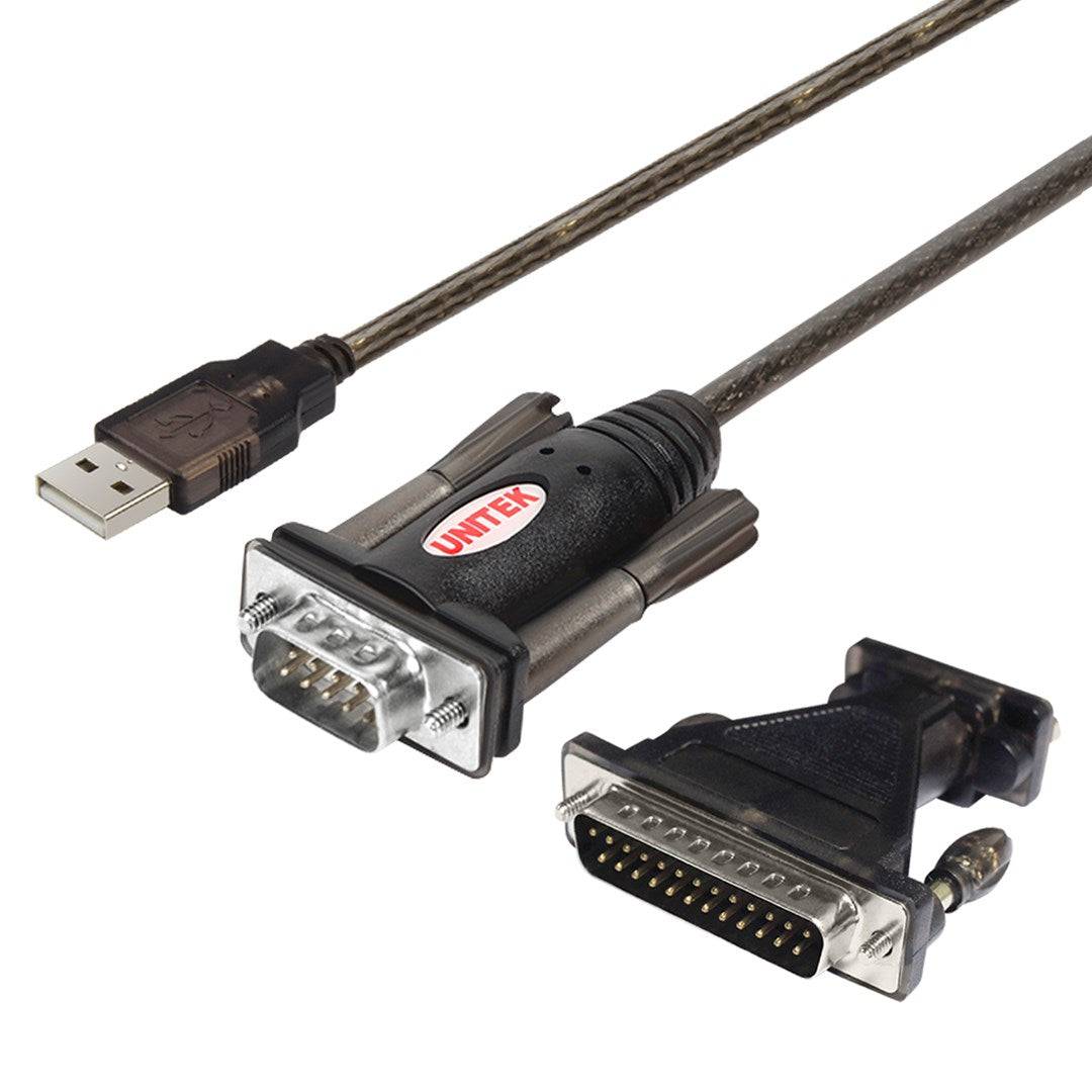 UNITEK Y-105A Seriële Kabel Zwart 1,5 m USB Type-A DB-9-0
