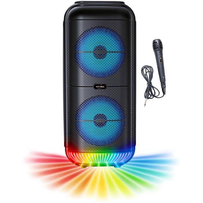 INOVALLEY Karaoke Speaker met Verlichting - KA22-BTH - 500W - Bluetooth V5.0 - Zwart-0