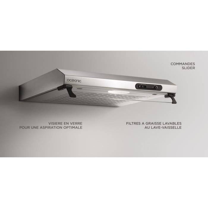 OCEANIC Afzuigkap - 60 cm - Grijs - OCEAHC205S-2