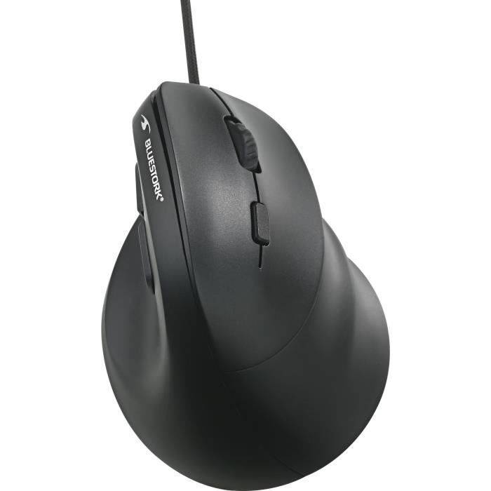 Bluestork Ergonomische Verticale Bedrade Muis - ERGO LUMI WIRED - Zwart-0