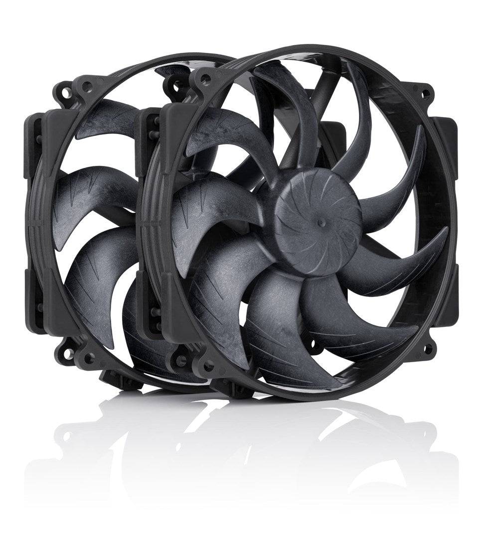 NF-A14 x 25r G2 PWM Sx2-PP chromax.black Dubbele Ventilator Set (Zwart)-0