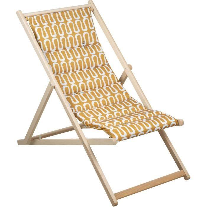 JARDIN PRIVATE - Gequilte Ligstoel - ELECTRO - Komijn - F100-0